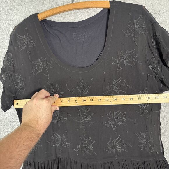 Starina Sheer Maxi Layered Dress Women’s Size S Oversized Witchy Gothic Grunge - Picture 7 of 13